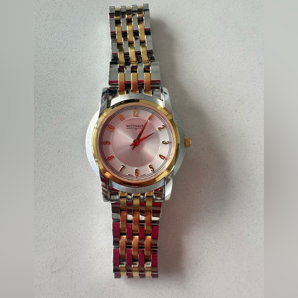 Women's Two-Tone Watch - Pink Dial